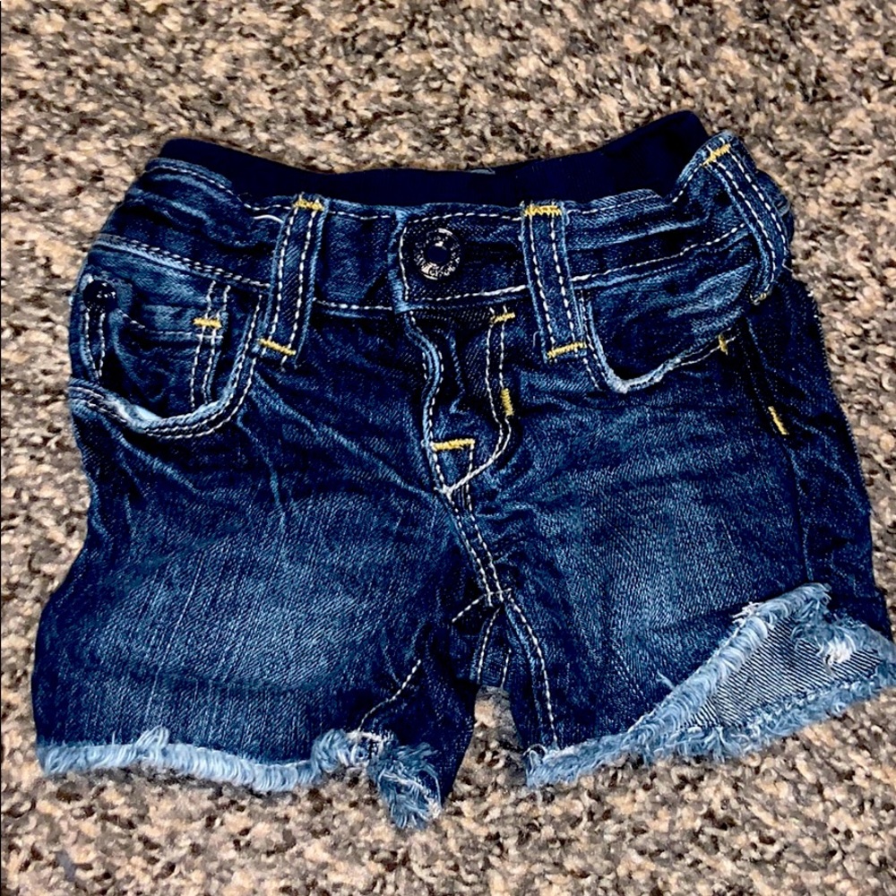 0-3 month baby gap denim shorts
